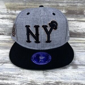 New York Black Yankees Fitted Hat Wool Negro League Ebbets Field Cap 7 3/4